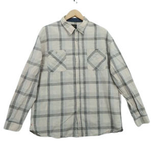 Jachs Girlfriend Mens Linen Button Up Long Sleeve Shirt Size:Large Color:Plaid